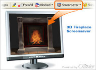 Crawler 3D Fireplace Screensaver screenshot